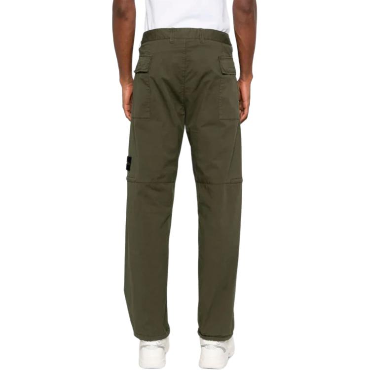 Stone Island  Green Loose Fit Straight Cargo Pants with Zipper. 791531810-V0058 圖 5