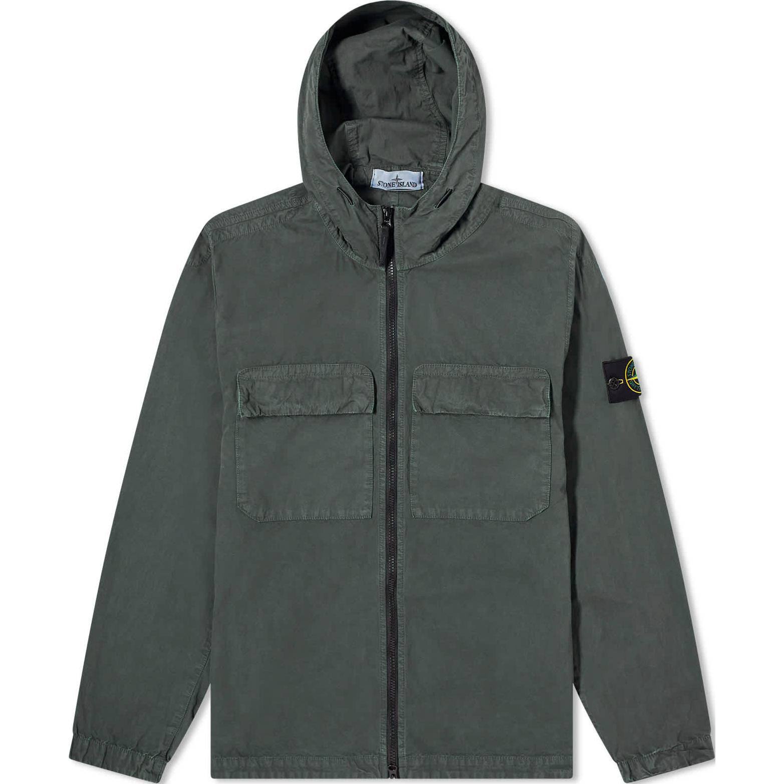 STONE ISLAND  Green Multi-Pocket Zipper Long Sleeve Jacket 8015106WN-V0159