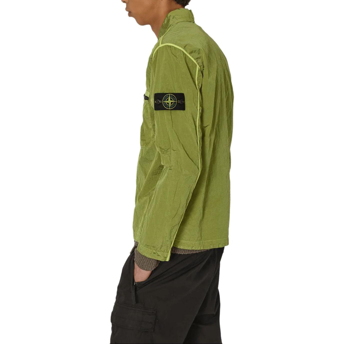 Stone Island  Green Nylon Logo Long Sleeve Jacket with Pocket. 801511219-V0031 圖 5