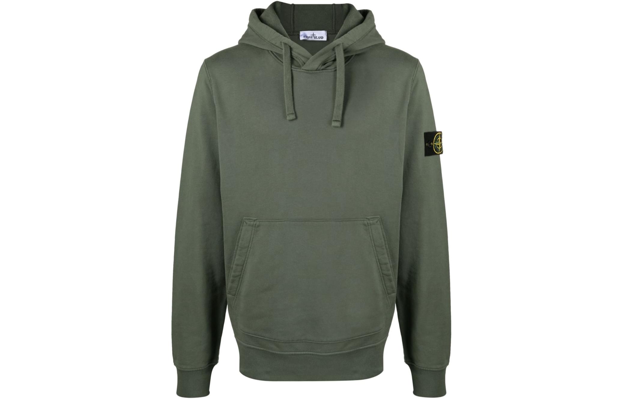 Stone Island  Green Pullover Hoodie with Embroidered Graphic Print. 801564151-V0059 圖 2