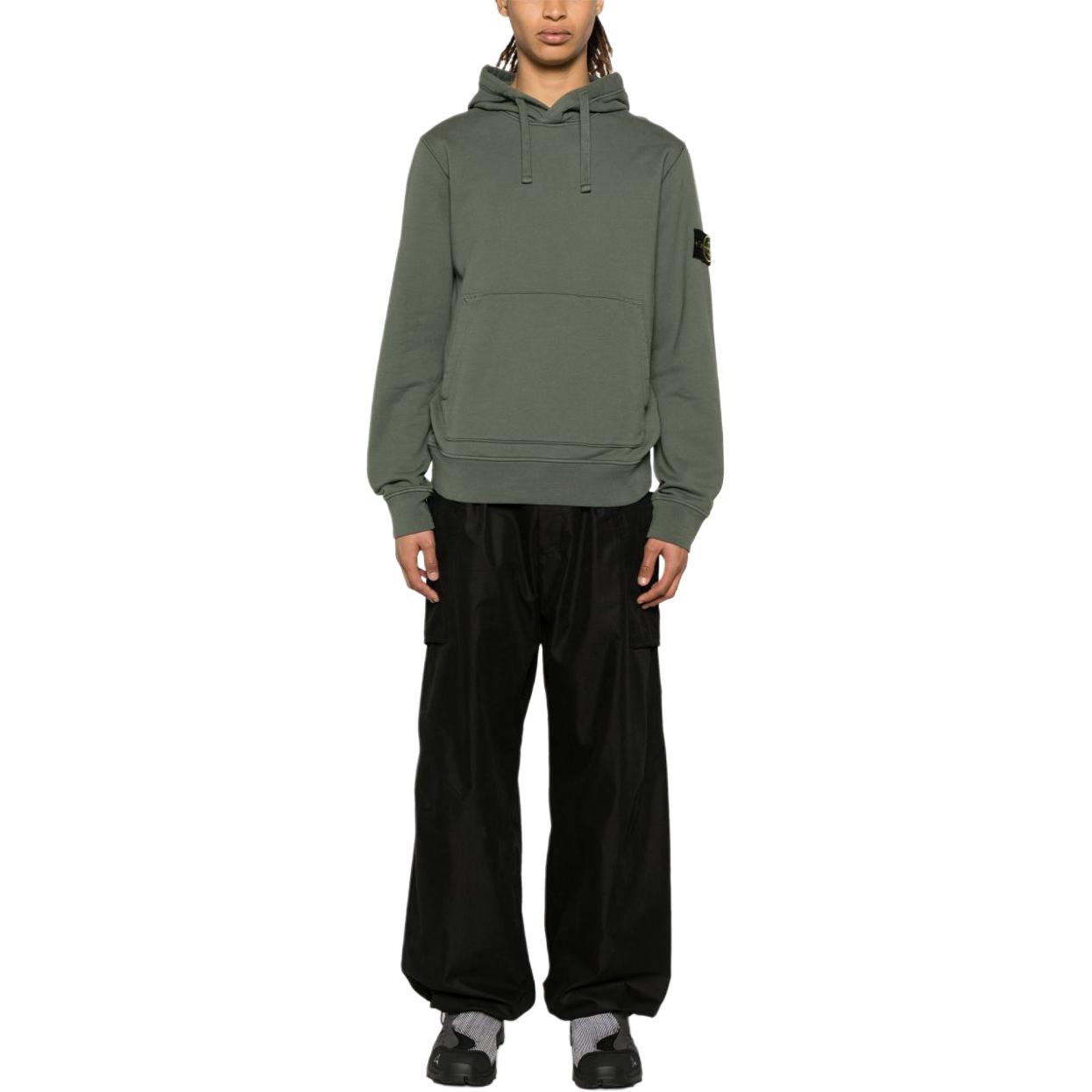 Stone Island  Green Pullover Hoodie with Embroidered Graphic Print. 801564151-V0059 圖 3