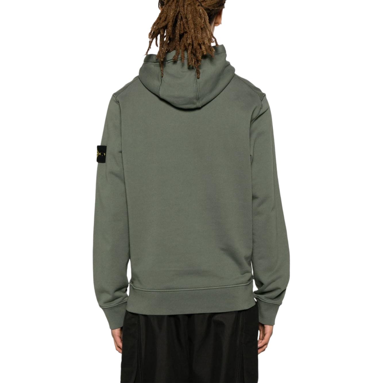 Stone Island  Green Pullover Hoodie with Embroidered Graphic Print. 801564151-V0059 圖 4