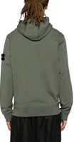 Shop Stone Island 綠色刺繡圖案印花套頭連帽衫 801564151-V0059