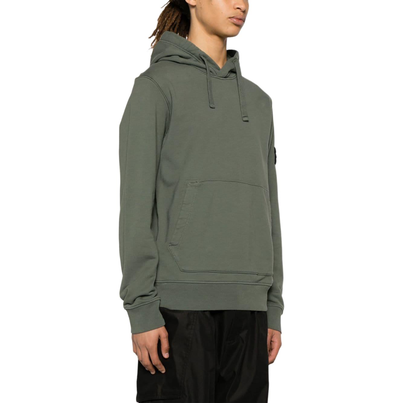Stone Island  Green Pullover Hoodie with Embroidered Graphic Print. 801564151-V0059 圖 5