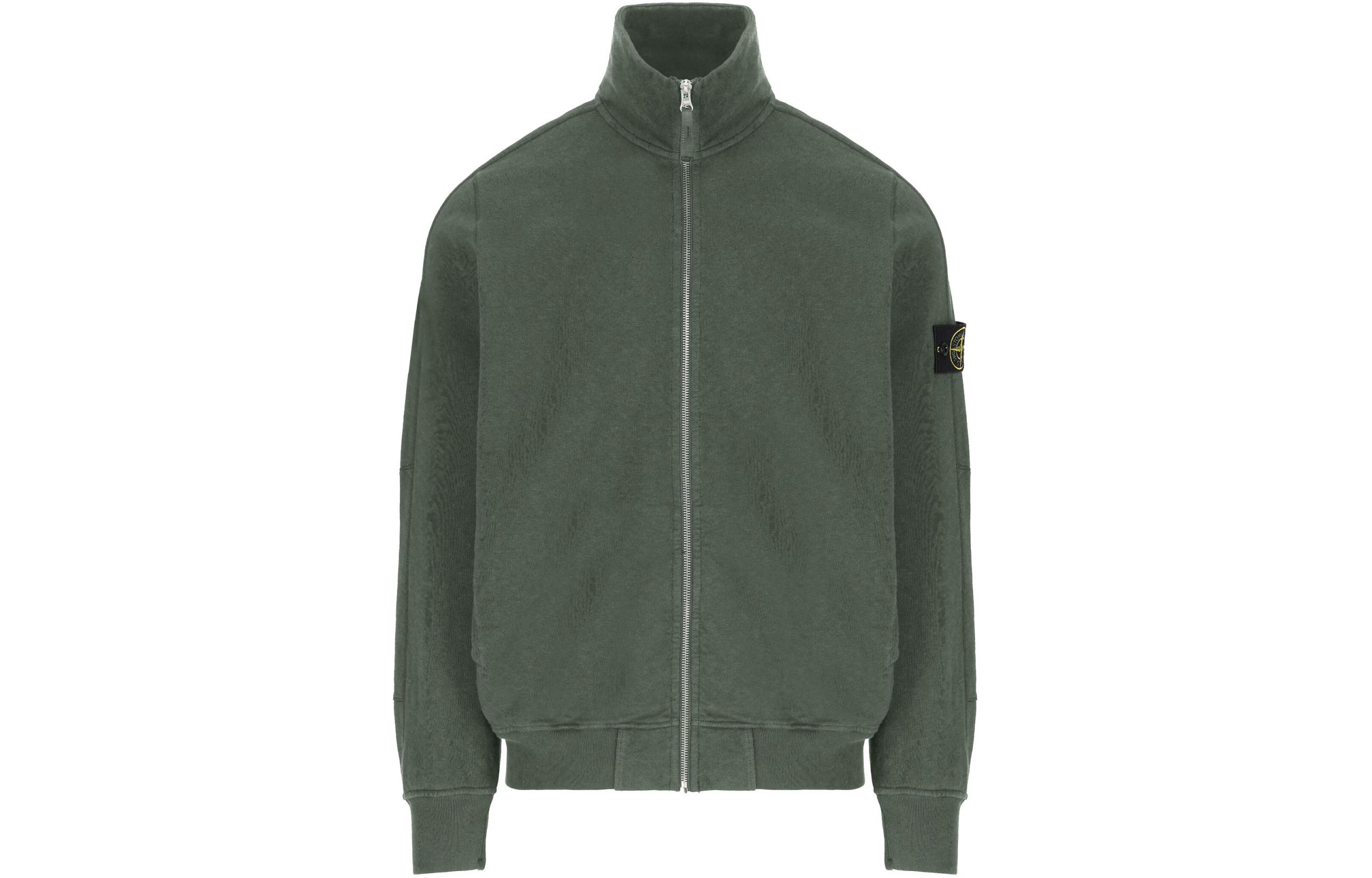 STONE ISLAND  Green Solid Color Stand Collar Jacket 801565960-V0159 圖 2