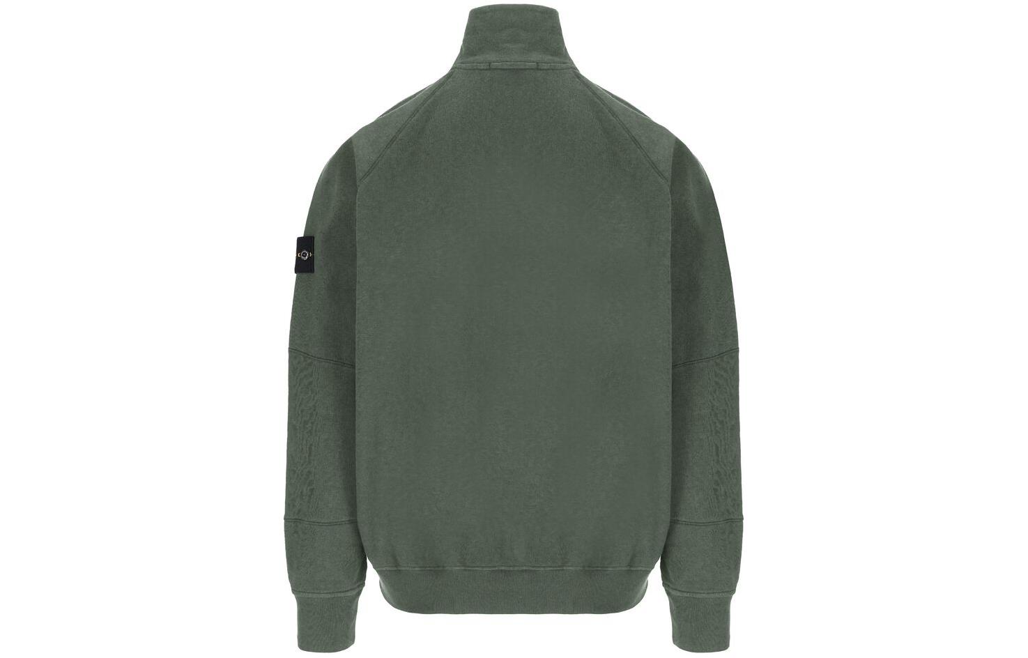 STONE ISLAND  Green Solid Color Stand Collar Jacket 801565960-V0159 圖 3