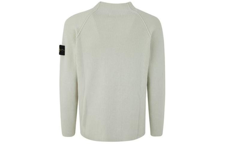 STONE ISLAND  Green Solid Half-Turtleneck Knit Pullover Sweater. 8015524D8-V0051 圖 3