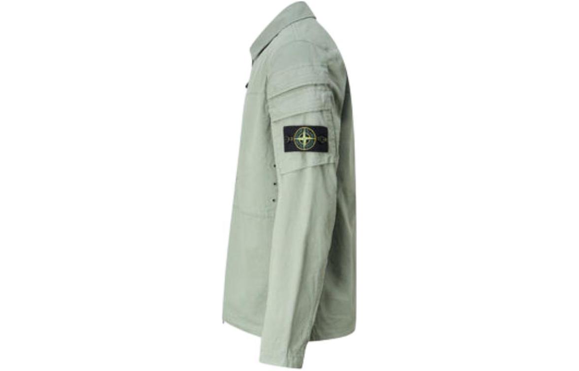 Stone Island  Green Zip-Up Collared Long Sleeve Jacket 791510610-V0055 圖 4