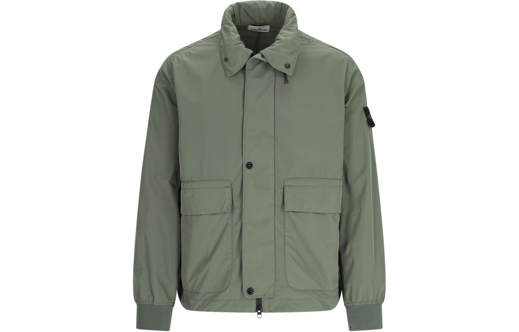 STONE ISLAND  Green Zip-Up Jacket with Badge Logo Long Sleeve 801541626-V0059 圖 2