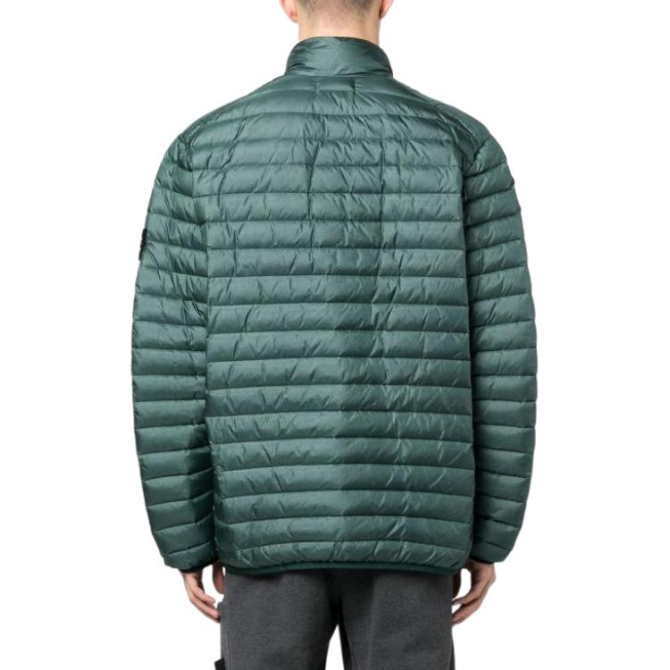Stone Island  Green Zip-Up Jacket with Logo Patch and Stand Collar. 781541524-V0053 圖 4