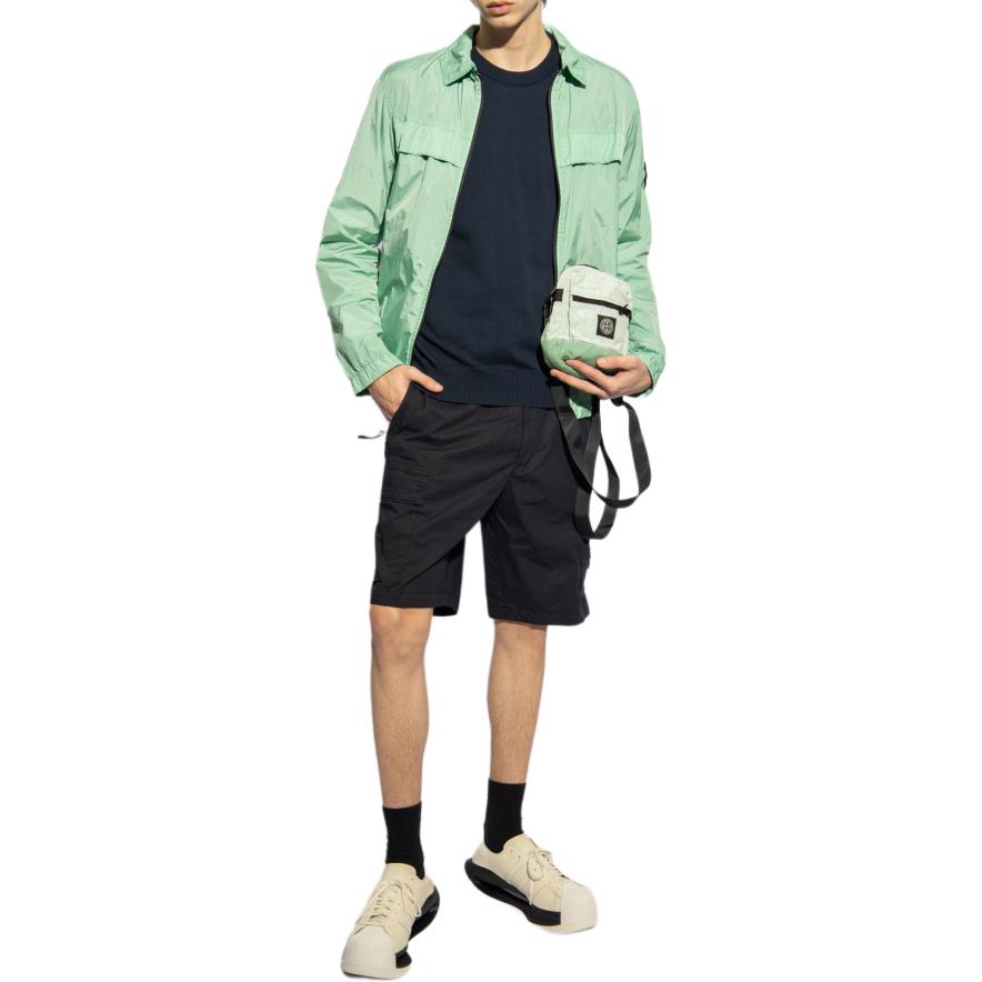 STONE ISLAND  Green Zip-Up Long Sleeve Jacket with Pockets 801510522-V0052 圖 3