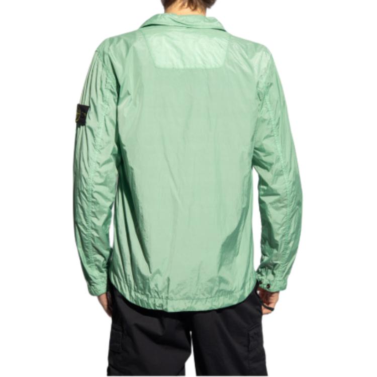 STONE ISLAND  Green Zip-Up Long Sleeve Jacket with Pockets 801510522-V0052 圖 5