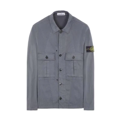 STONE ISLAND Grey Badge Logo Long Sleeve Jacket 791510414-V0062