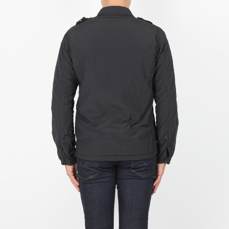 Stone Island  Grey Black Zip Jacket with Shoulder Badge and Shirt Collar. 731511303-V0065 圖 4