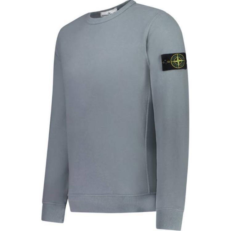 STONE ISLAND  Grey Crewneck Long Sleeve Sweatshirt Pullover 811562420-V0066 圖 4