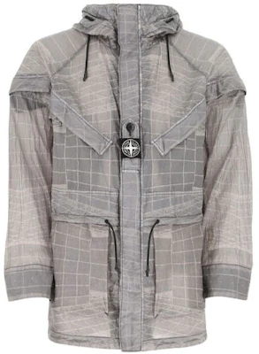 Chaqueta de Nylon Gris con Cuadrícula de Stone Island. 741542999-V0063 Buy Chaqueta de Nylon Gris con Cuadrícula de Stone Island. 741542999-V0063