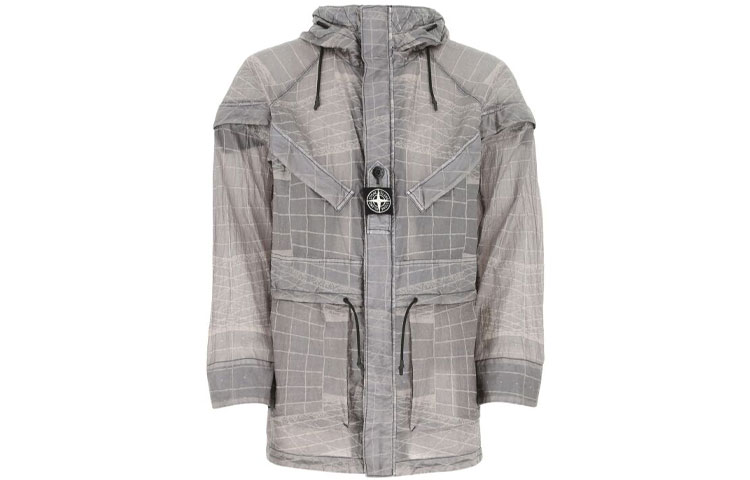 Stone Island  Grey Grid Nylon Jacket 741542999-V0063 圖 2