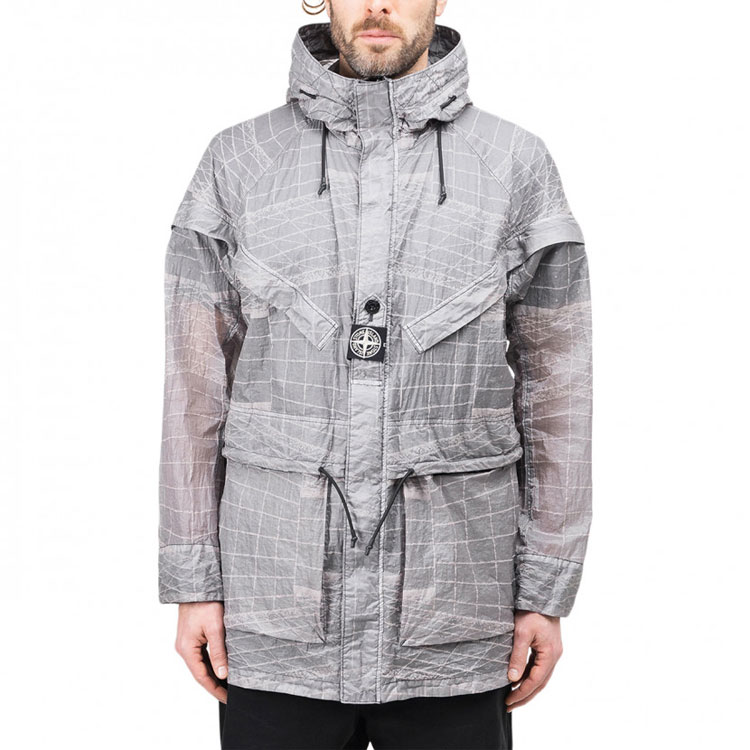 Stone Island  Grey Grid Nylon Jacket 741542999-V0063 圖 4