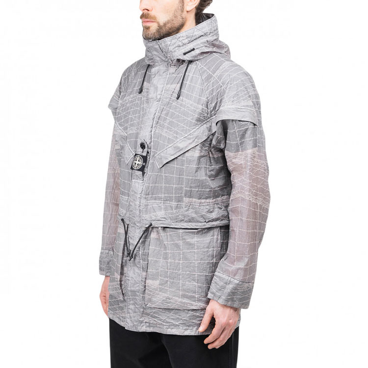 Stone Island  Grey Grid Nylon Jacket 741542999-V0063 圖 6
