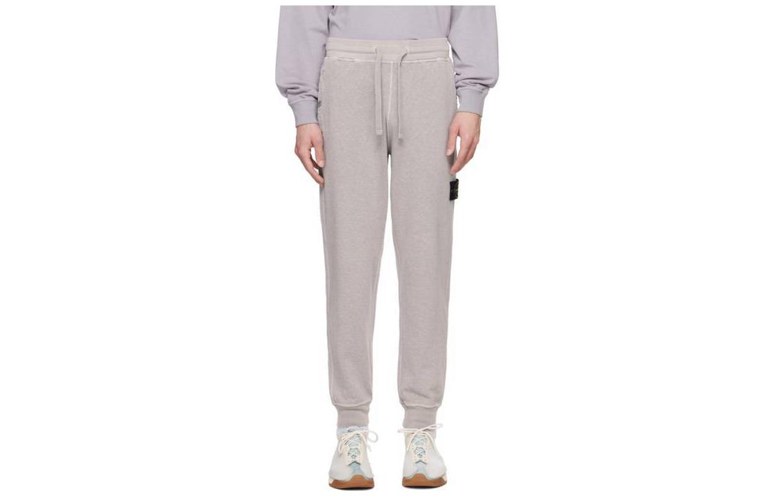 STONE ISLAND  Grey Knit Straight-Fit Joggers. 801563260-V0164