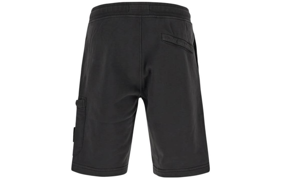 STONE ISLAND  Grey Logo Patch Elastic Waist Casual Shorts. 801564651-V0065 圖 3