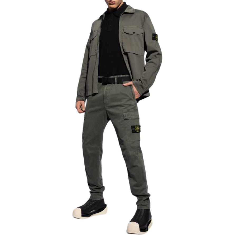 Stone Island  Grey Logo Patch Zip-Up Long Sleeve Jacket 801510812-V0059 圖 5