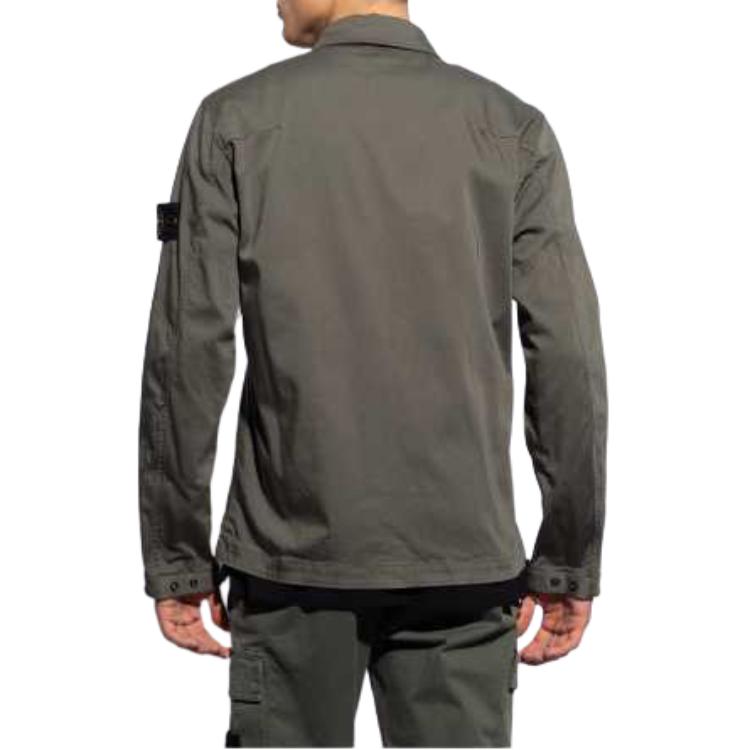 Stone Island  Grey Logo Patch Zip-Up Long Sleeve Jacket 801510812-V0059 圖 6