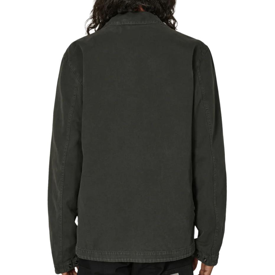 Shop 스톤아일랜드 그레이 로고 프린트 카라 집업 자켓 811511501-V0162