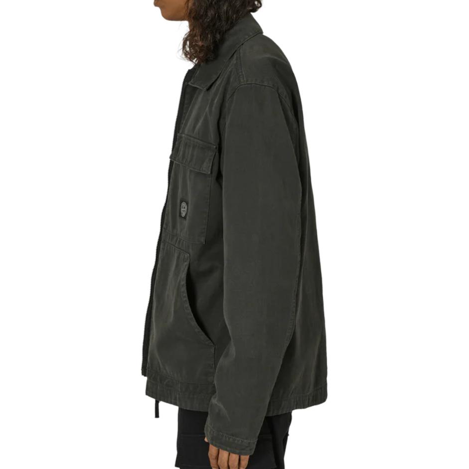 Purchase 스톤아일랜드 그레이 로고 프린트 카라 집업 자켓 811511501-V0162