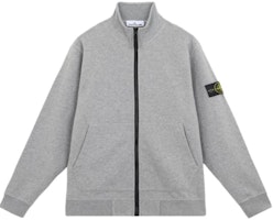 STONE ISLAND Grey Logo Stand Collar Zip-Up Jacket 811564351-A0M64 STONE ISLAND Grey Logo Stand Collar Zip-Up Jacket 811564351-A0M64