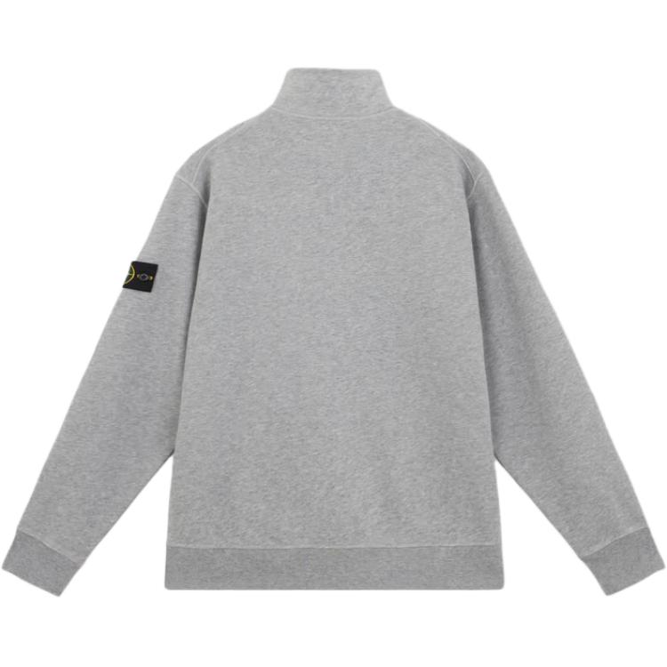 Lookbook 스톤아일랜드 그레이 로고 스탠드 카라 집업 재킷 811564351-A0M64