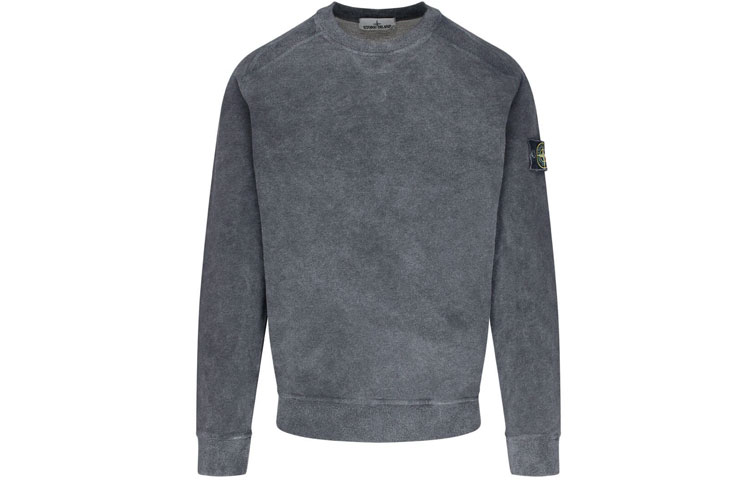 STONE ISLAND  Grey Vintage Washed Crewneck Pullover Sweater. 731562290-V2M35 圖 2