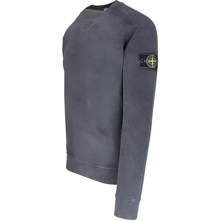 STONE ISLAND  Grey Vintage Washed Crewneck Pullover Sweater. 731562290-V2M35 圖 4