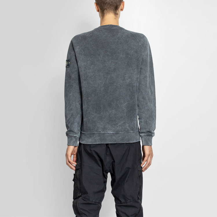 STONE ISLAND  Grey Vintage Washed Crewneck Pullover Sweater. 731562290-V2M35 圖 6