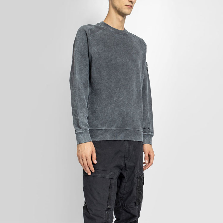 STONE ISLAND  Grey Vintage Washed Crewneck Pullover Sweater. 731562290-V2M35 圖 7