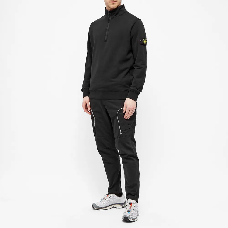 Stone Island  Half-Zip Pullover Jacket Sweatshirt Black. 741561951-V0029 圖 3