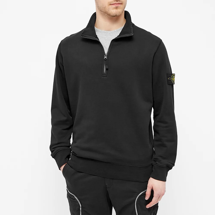 Stone Island  Half-Zip Pullover Jacket Sweatshirt Black. 741561951-V0029 圖 5