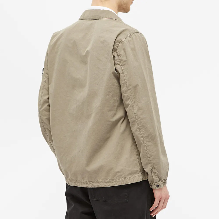 Stone Island  Khaki Classic Fit Cotton Dyed Jacket with Zipper Pockets 7315107WN-V0168 圖 5