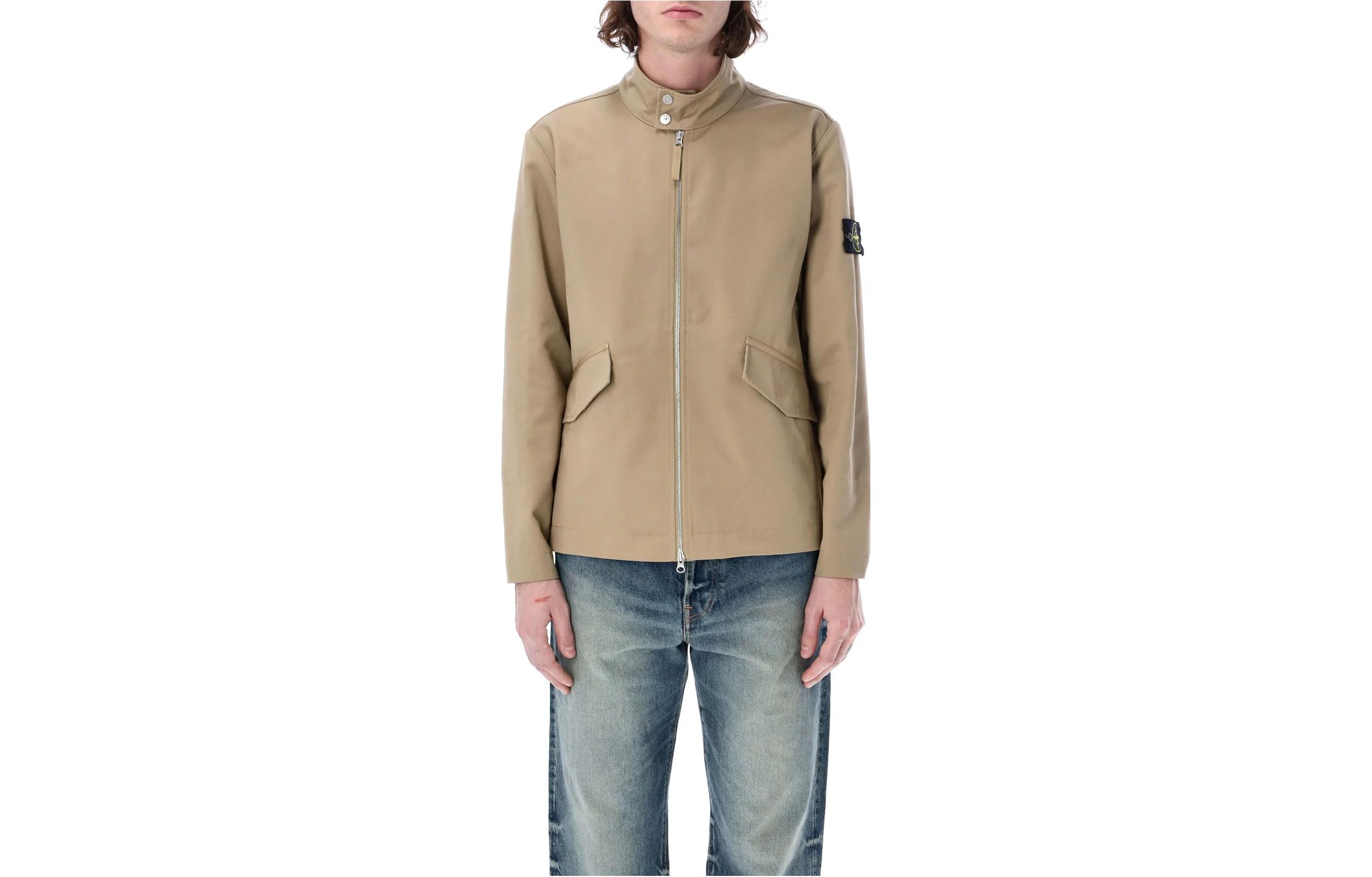 STONE ISLAND  Khaki Logo Badge Solid Long Sleeve Jacket 781541128 -V0092 圖 2