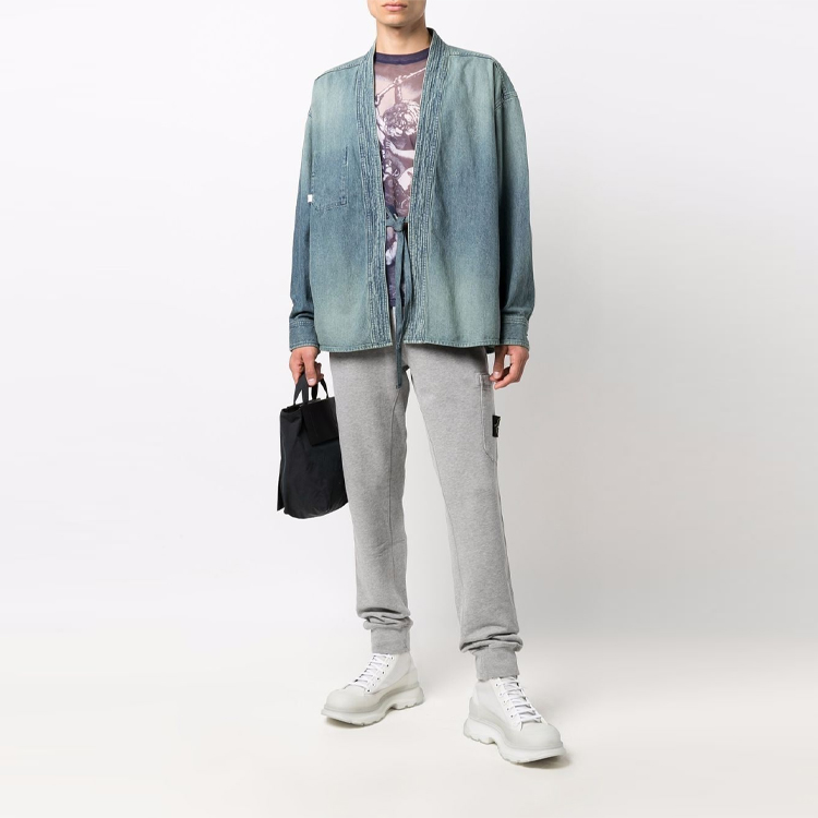 Purchase 스톤아일랜드 니트 카고 조거 팬츠 그레이 751564520-V0M64