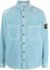 Order Stone Island Light Blue Long-Sleeve Shirt with Logo Patch and Button-Up Design 791511311-V0041