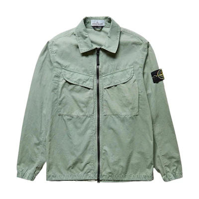STONE ISLAND Light Green Lightweight Jacket with Detachable Logo FW22. 7715101WN-V0155
