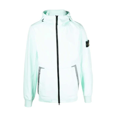 STONE ISLAND Light Soft Shell-R Waterproof Windbreaker Jacket Blue Green 7715Q0122-V0044