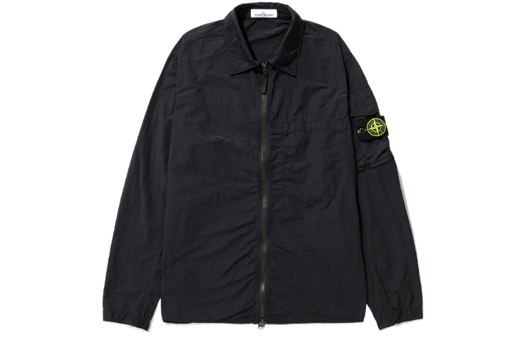 STONE ISLAND  Lightweight Zip-Up Jacket Black 761510502-V0029