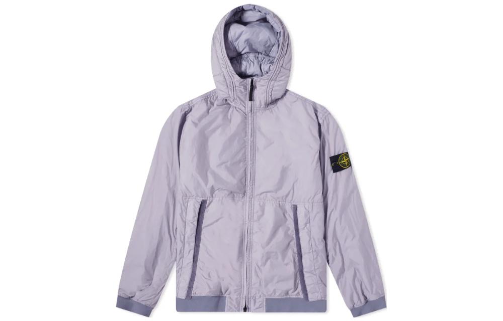 Stone Island  Lilac Purple Logo Hoodie Long Sleeve Jacket. 791540823-V0047