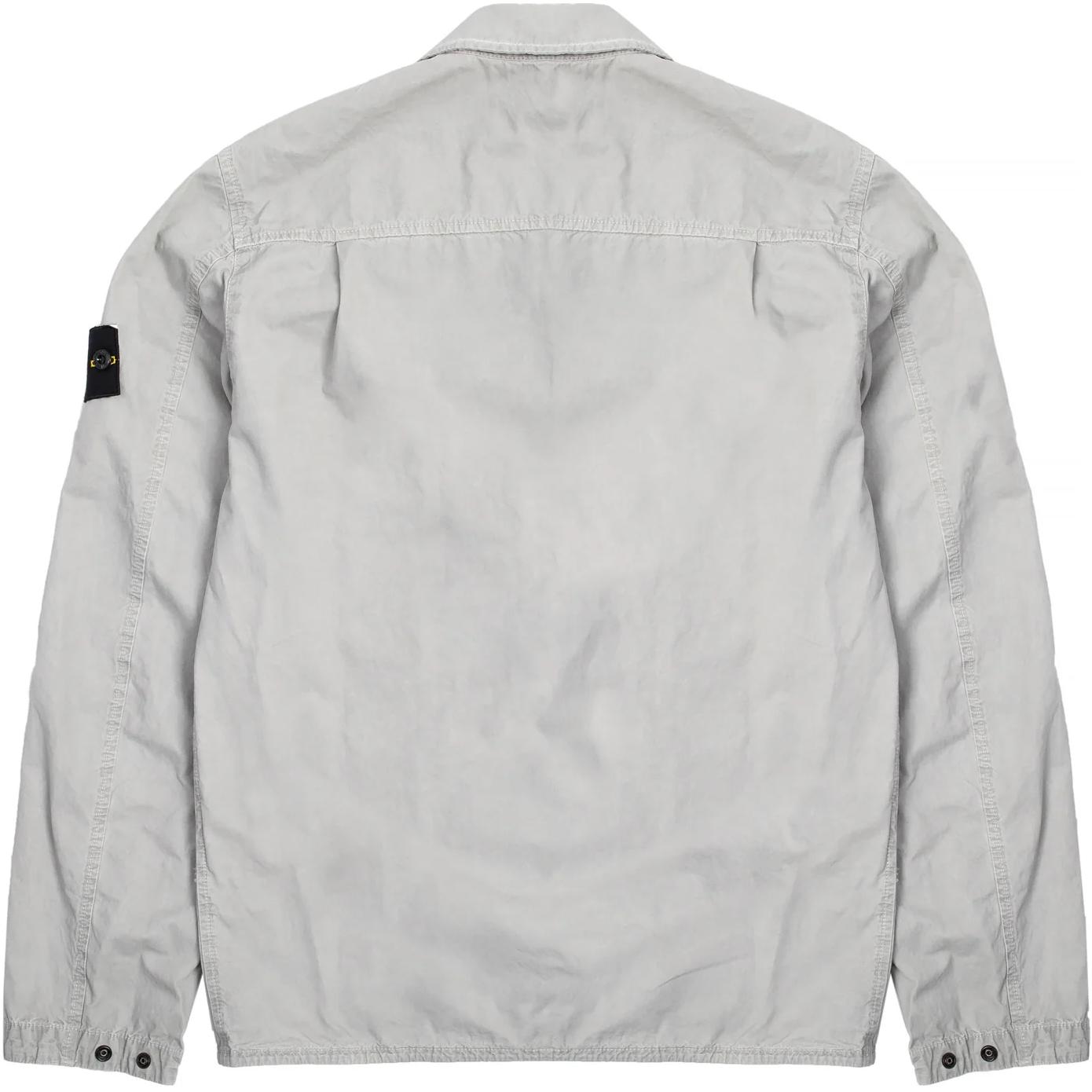 Stone Island  Logo Collared Long-Sleeve Jacket Gray 8115103WN-V0160 圖 3