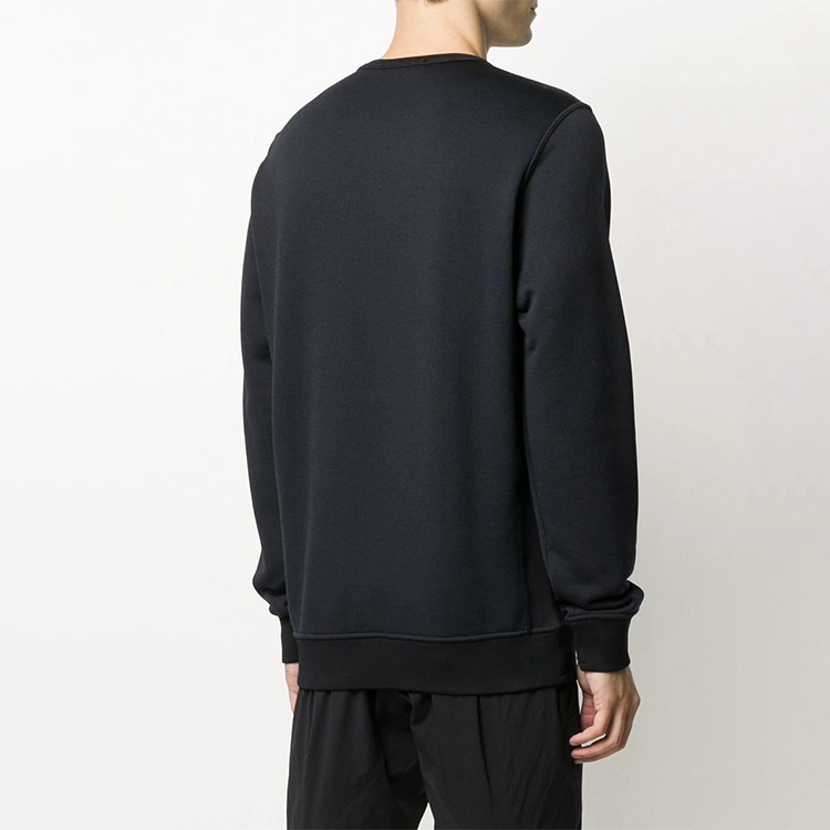 STONE ISLAND  Logo Crewneck Pullover Sweatshirt Black 731565247-V0029 圖 4