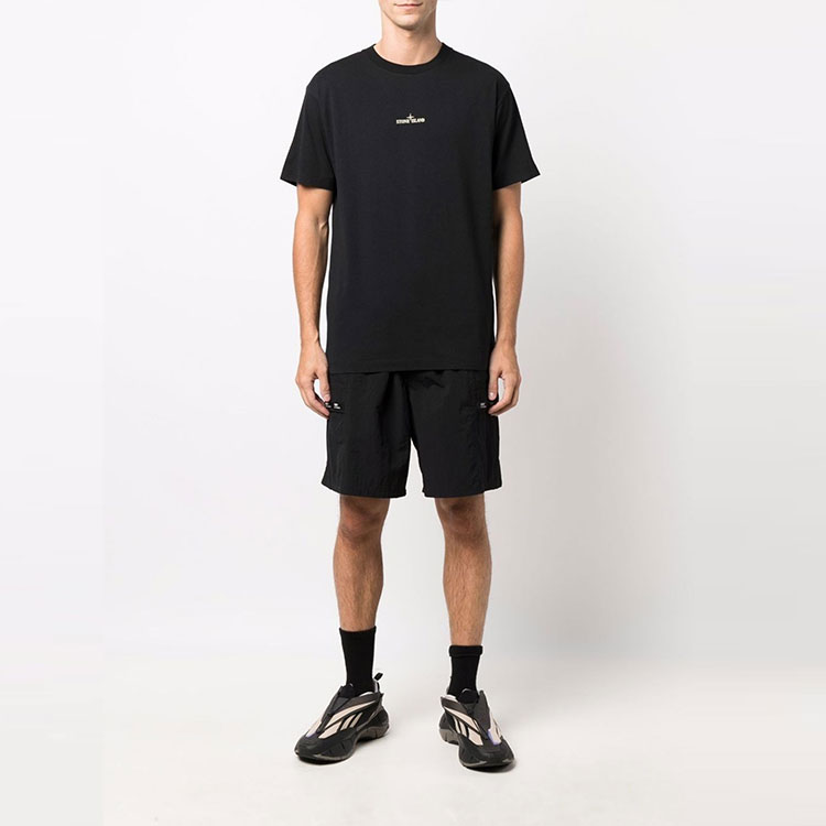 STONE ISLAND  Logo Crewneck T-Shirt Black Short Sleeve. 75152NS83-V0029 圖 3
