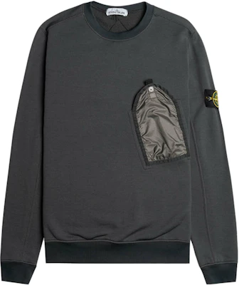 스톤아일랜드 로고 패치 크루넥 스웻셔츠 스모크 그레이 믹스. 711564046-V0067 Order 스톤아일랜드 로고 패치 크루넥 스웻셔츠 스모크 그레이 믹스. 711564046-V0067