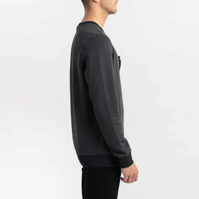 스톤아일랜드 로고 패치 크루넥 스웻셔츠 스모크 그레이 믹스. 711564046-V0067 Details for 스톤아일랜드 로고 패치 크루넥 스웻셔츠 스모크 그레이 믹스. 711564046-V0067